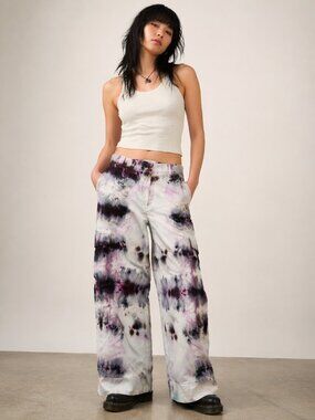 Abercrombie & Fitch Custom Tie Dye Pastel Goth Cargo Pants Size S Psychedelic